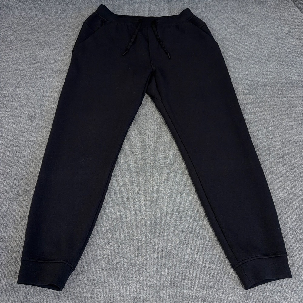 LULULEMON Smooth Spacer Jogger Pants Men Large Black Tapered 30" Ins LM5B18S
